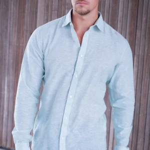 ONLY & SONS Caiden LS Linen Shirt Cashmere Blue