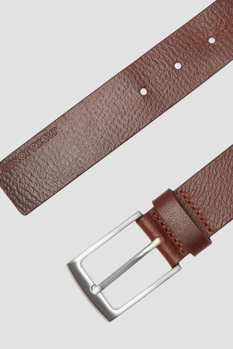 Jack & Jones JACSTOCKHOLM LEATHER BELT NOOS Brown Stone - Bild 4