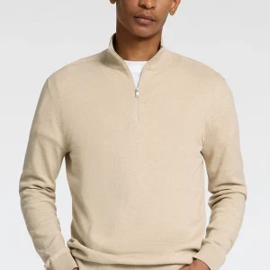 Selected Berg Half Zip Knit Oatmeal