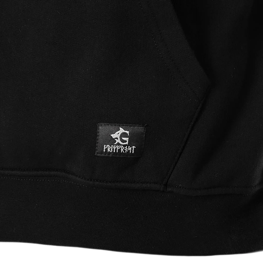 Premium Hoodie, Clan Helmet, Svart - Bild 7