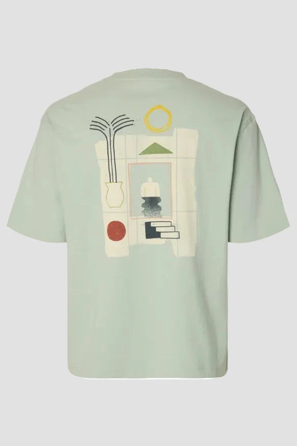 Selected Relax Norman License SS Tee Aqua Gray - Bild 5