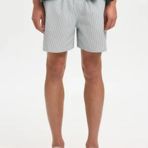 Selected Cooper Seersucker Swimshorts Blue Mirage