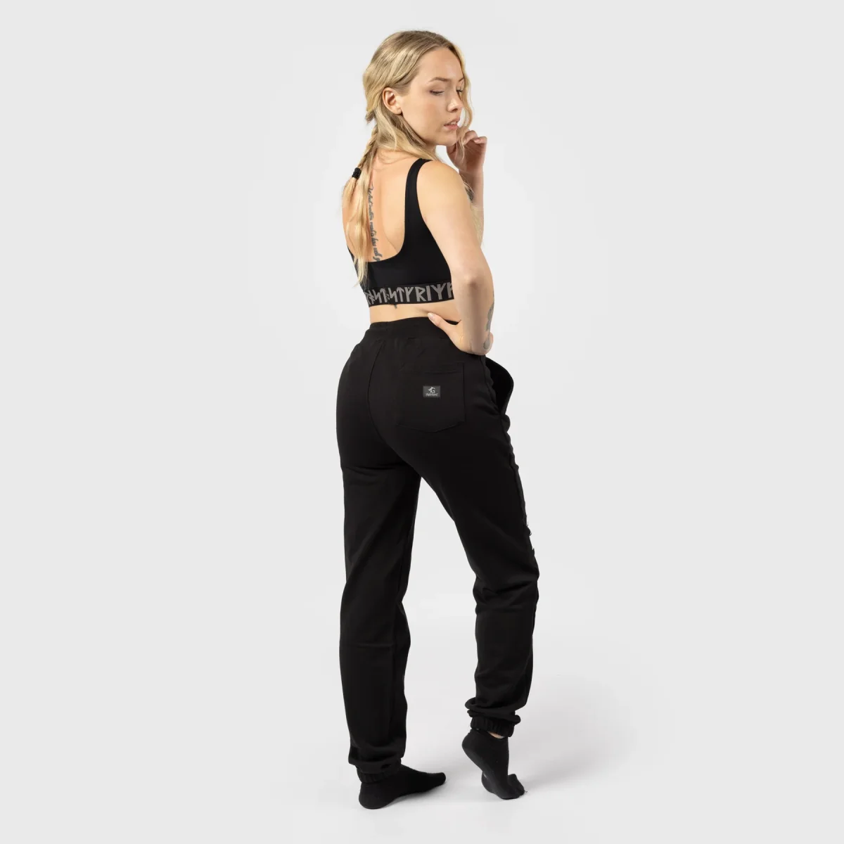 Premium sweatpants för kvinnor, Valkyrie, Svart - Bild 3